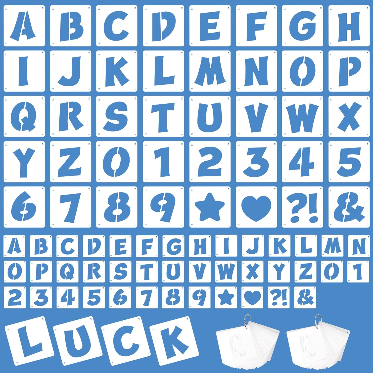 Woodworking Easy Projects - 80Pcs Reusable Alphabet Number Letter Stencils