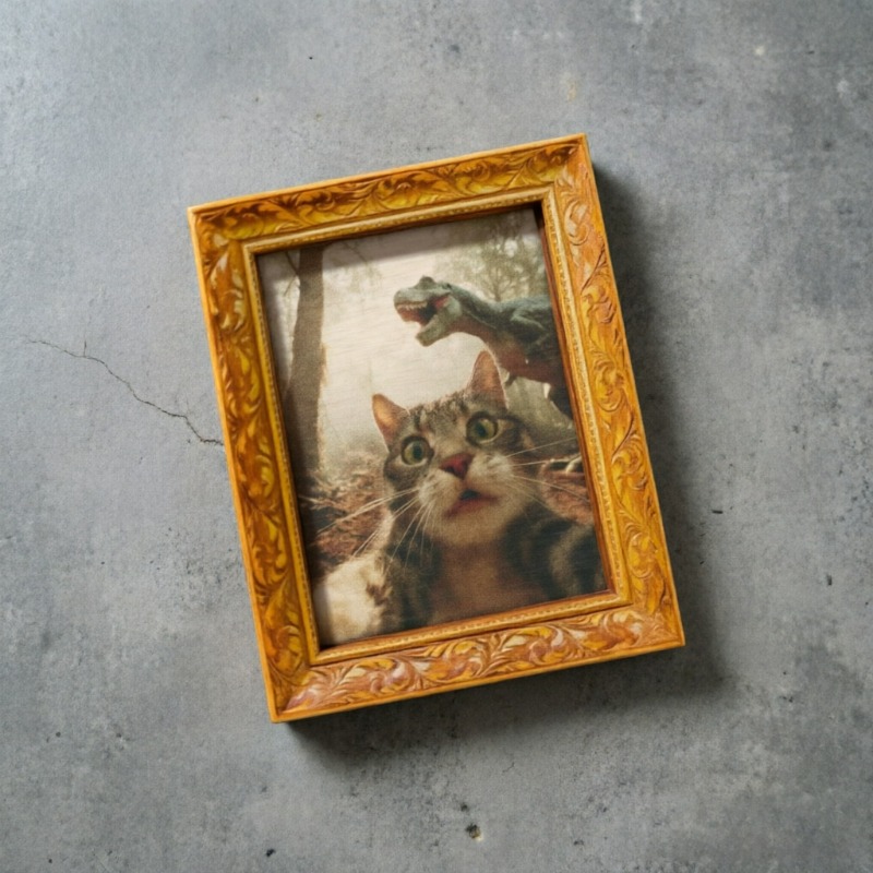 Woodworking Easy Projects - 8*6*1cm Wooden Magnetic Painting Craft Decoration