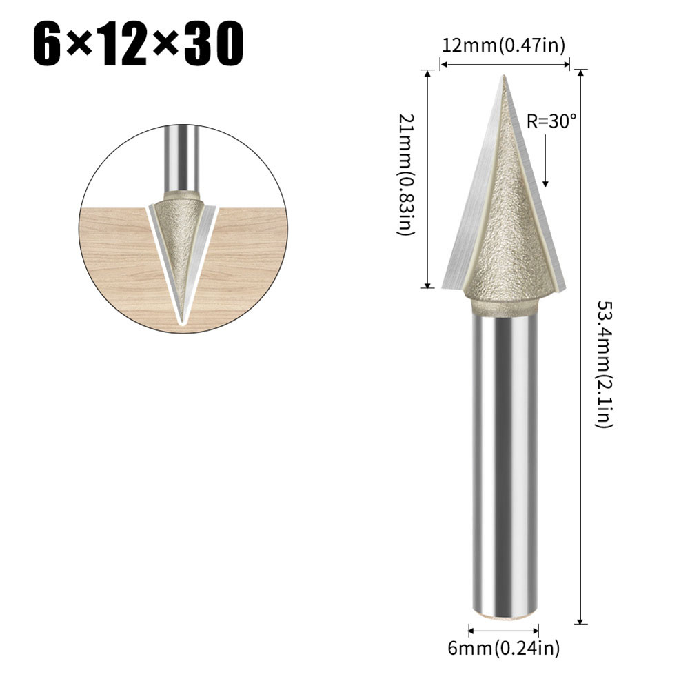 Woodworking Or Woodworking - Carbide V Bit 30 Degree V