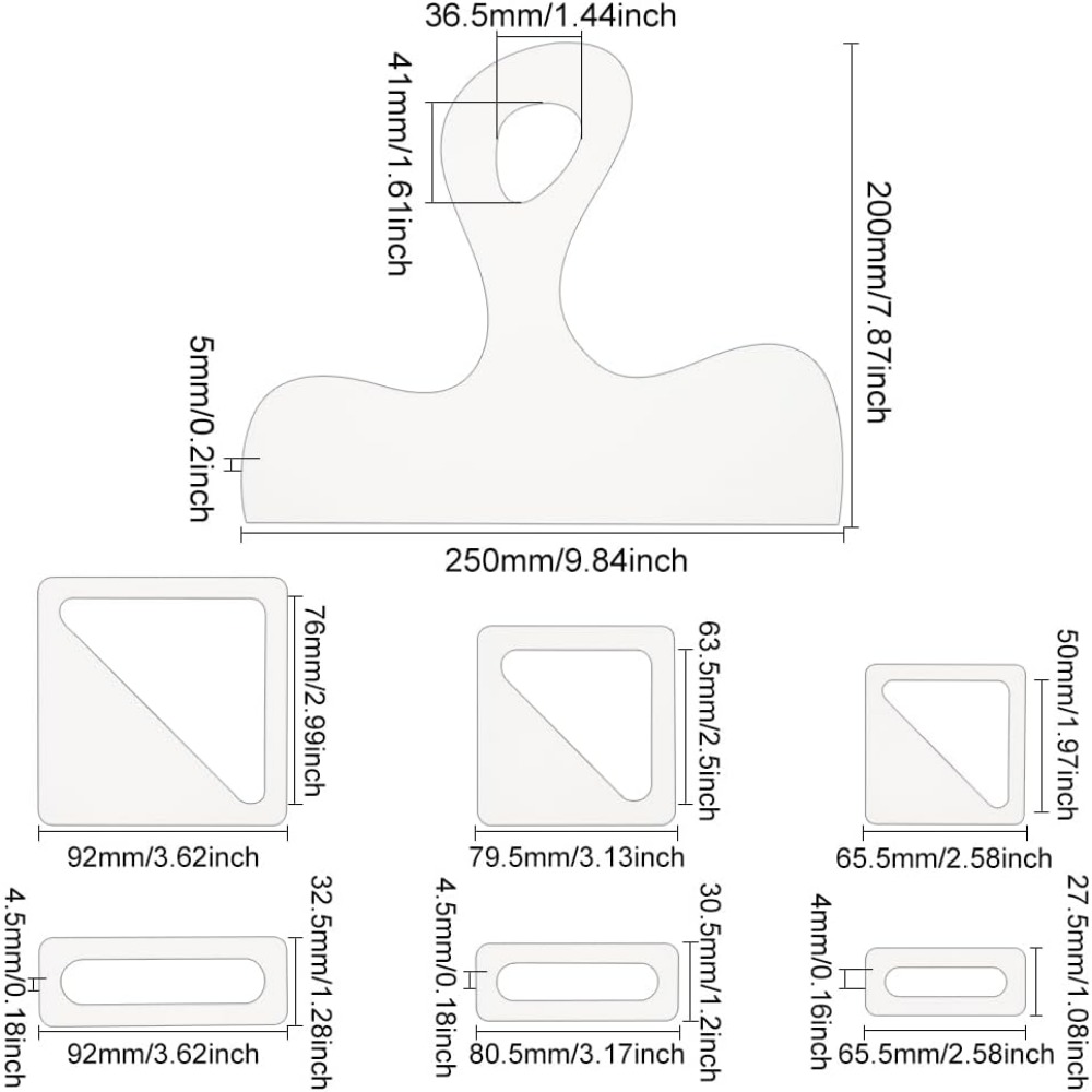 7Pcs Charcuterie Template Acry - đánh giá và giá Woodworking Product