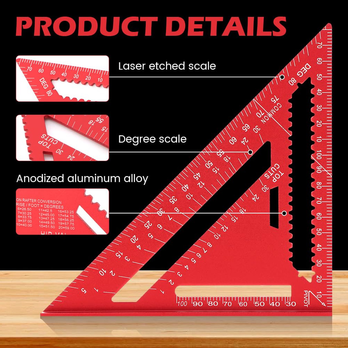 Aluminum Alloy Speed Square Hi - đánh giá và giá Woodworking Product