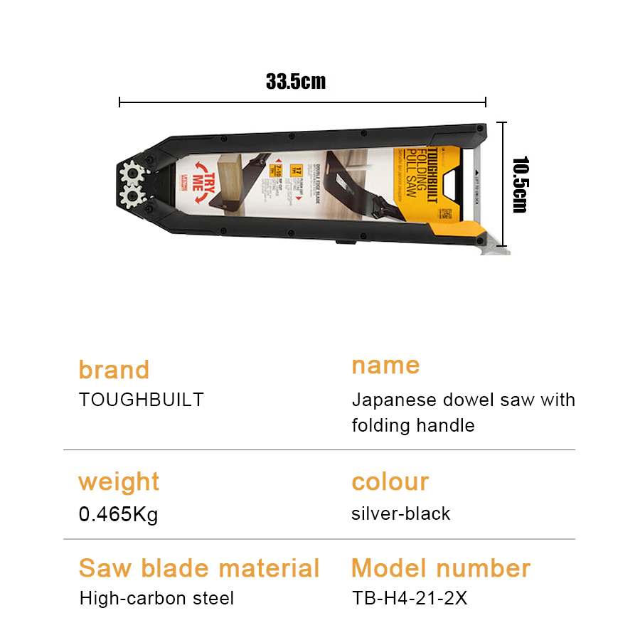TOUGHBUILT TB-H4-21-2X Japanes - đánh giá và giá Japanese Pull Saw