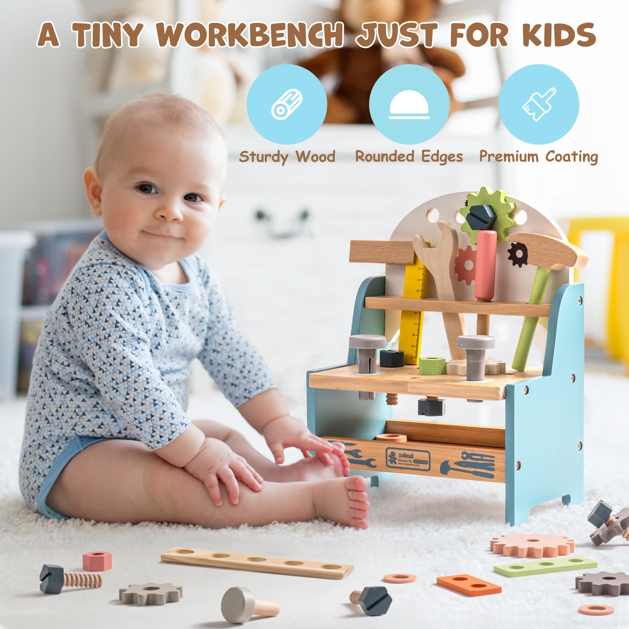 ROBUD Mini Wooden Play Tool Wo - đánh giá và giá Woodworking Plans